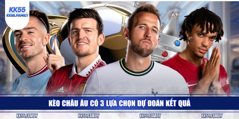 Kèo châu Âu có 3 lựa chọn dự đoán kết quả