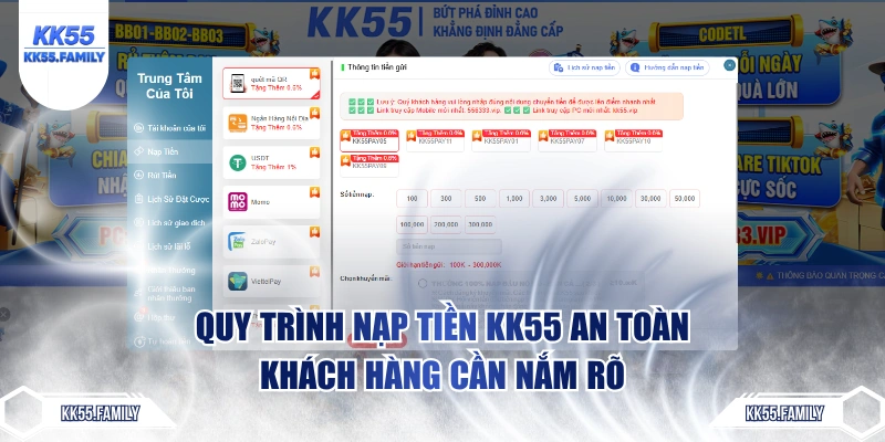 nạp tiền kk55
