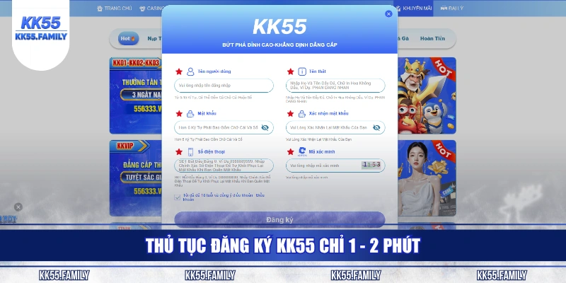 Thủ tục đăng ký KK55 chỉ 1 - 2 phút